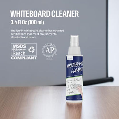 loukin Magnetic Whiteboard Cloth, Thick Microfiber Cloth with Cleaner