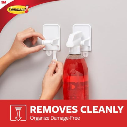 Command Spray Bottle Hangers, Holds up to 32 fl oz, 2 Hangers with 4 Strips, Damage-Free Spray Bottle Holder Wall Mount to Cabinet, Kitchen, or Under Sink (Pack of 6) - size: 2 Spray Bottle Holders (Pack of 6)