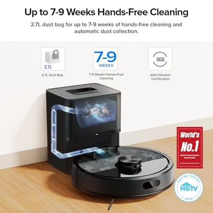 roborock Q7 M5+ Robot Vacuum and Mop, Up to 7-9 Weeks Self-Empty, 10000Pa