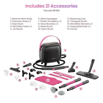 Schenley 21-in-1 Steam Cleaner for Home, Heavy-Duty Steamer for Cleaning