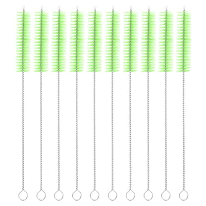 uxcell 10Pcs Drinking Straw Cleaning Brushes, 8" x 5/8" Nylon Bristles Long Straw Brush Pipe Cleaner for Washing Straws Pot Spout, Sippy Cup, Bottle and Tube (Green) - color: Green, size: 8" x 5/8"