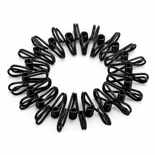 Mr. Pen- PVC-Coated Utility Clips, 2 Inch, 18 Pack, Black - color: Black