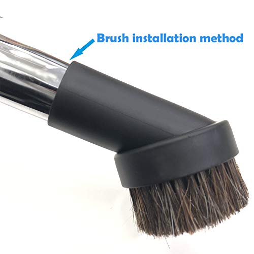 SCStyle 1.25 Inch Round Soft Mixed Horse Hair Vacuum Cleaner Dust Brush.1.25" Vacuum Attachment Replacement,Please Check Our Brush Size Picture and Installation Picture Before Purchase.1Pcs
