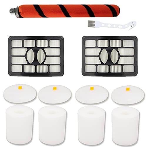 Hepa & Foam Filter Brushroll Replacement Kit for Shark Rotator Pro Lift-away Vacuum Cleaner ZU780 ZU782 ZU782NP ZU785, Replaces Part # Xff500 Xhf500
