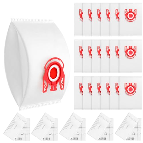 20 Pack 3D Airclean FJM Vacuum Cleaner Bags for Miele FJM Vacuum Cleaner - color: Red, size: 20 Pack FJM Bags