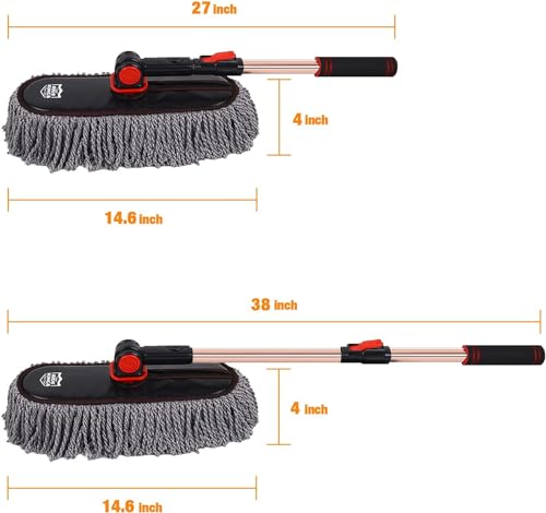 Exterior Car Duster & Brush Kit - Washable Microfiber - color: Microfiserdusterset