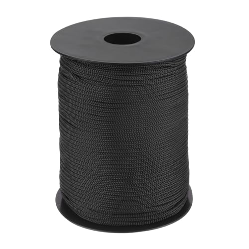 MECCANIXITY 1/8 Inch Braided Polypropylene Rope 328ft Black - color: Black, size: 1/8 Inch