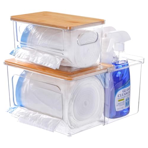 iCASA 3 in 1 Trash Bag Holder Garbage Bags Dispenser Under Sink Organizer - size: 3 in 1