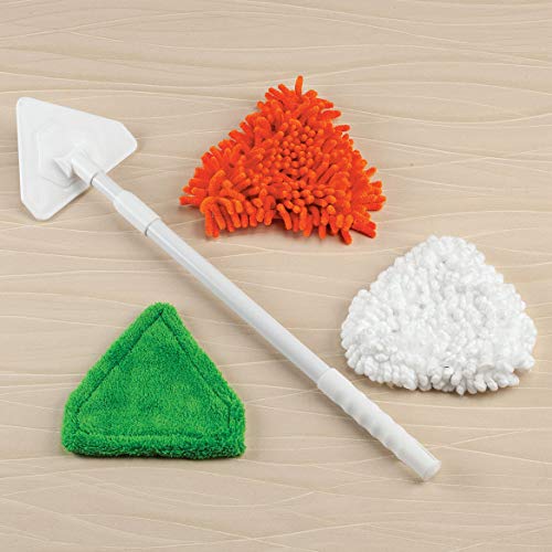 Smart Home Telescopic Multi-Purpose Triangular Cleaner with 3 Heads