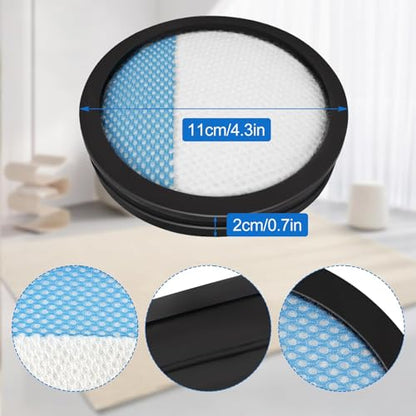 3 Pcs Washable Filter for Ryobi 18V ONE + PCL720, PBLSV716, PBLSV717 Vacuum
