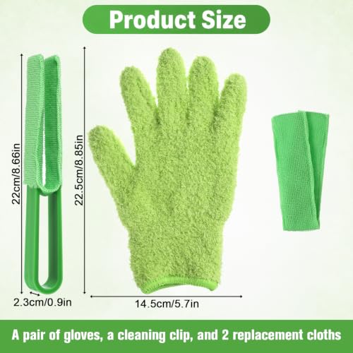 4 Pcs Plants Cleaning Set, Includes Microfiber Gloves and Leaf Cleaner