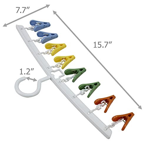EIKS 2 Pack Drying Rack Laundry Hanger with 8 Clips