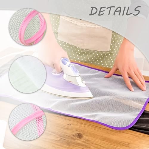 Protective Ironing Mesh Mat, Heat-Resistant Pressing Pad with Non-Stick Surface for Fabric Care(2PCS)