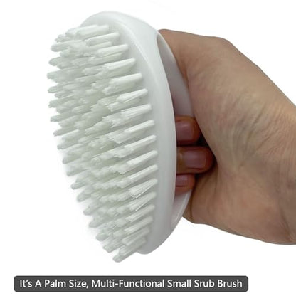 GKETN Small Scrub Brush with Stiff Nylon Bristles Heavy Duty Cleaning Brush - color: White