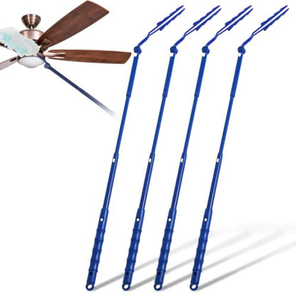 Colingmill 4 Pack Replacement Duster Handles, 3 Ft Extendable, Blue - color: Blue