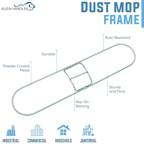 Kleen Handler Commercial Dust Mop Frame 24 Inch, Hardwood Floors, 3-Pack - color: Steel Frame - 24 Inch, size: 3 Pack