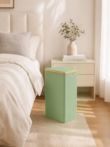 IEGrow Laundry Hamper with Lid,110L Laundry Basket with Mesh Bags,Green - color: Green, size: 110L