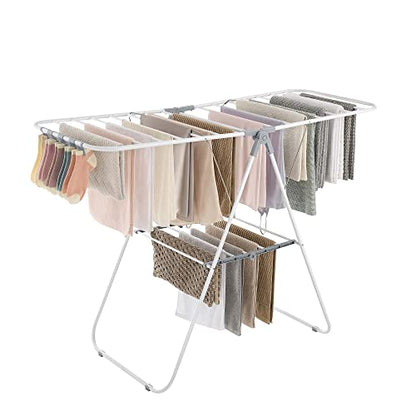 SONGMICS Clothes Drying Rack, Foldable Space-Saving Laundry Drying Rack