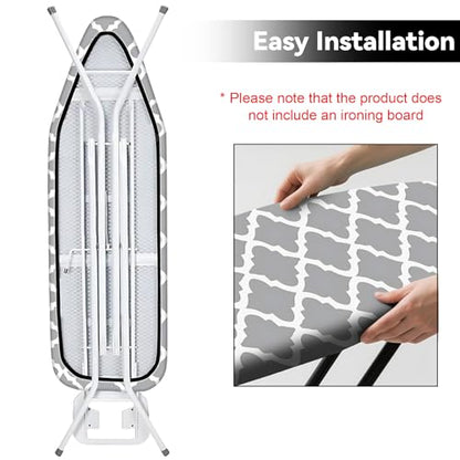BVBOX Ironing Board Cover, Standard Size Iron Board Covers with Heavy Duty Adjustable Elastic Edges, Heatproof Ironing Board Covers for Smooth Ironing - color: Modern Botanical Leaves