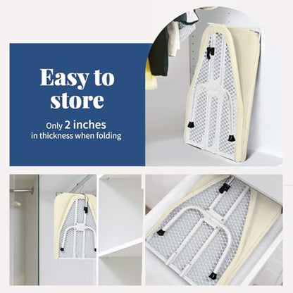 Mini Ironing Board with Iron Rest 32"x12" Ivory - color: Ivory