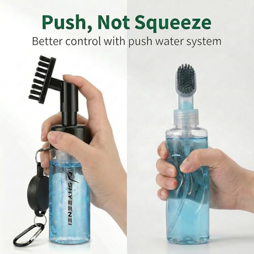 Portable Golf Club Cleaner with Water Brush & Clear Reservoir