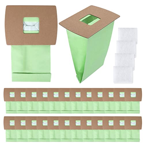 24 Pack Vacuum Bags for Oreck Compact canister type BB, Replacement Bag for Oreck XL Vacuum bags Buster B, PKBB12DW BB180 BB280 BB850 BB870 BB900 BB1000 MV160 with 4 Motor Filter