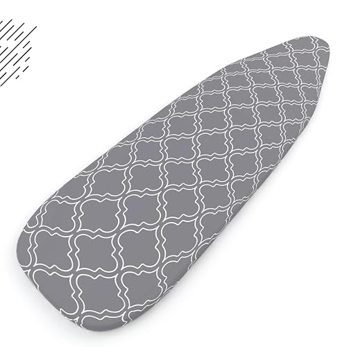 Encasa XO Ironing Board Cover and Pad 54"x15" Large, Thick Felt - color: Grey Tiles, size: Large (54"x15")