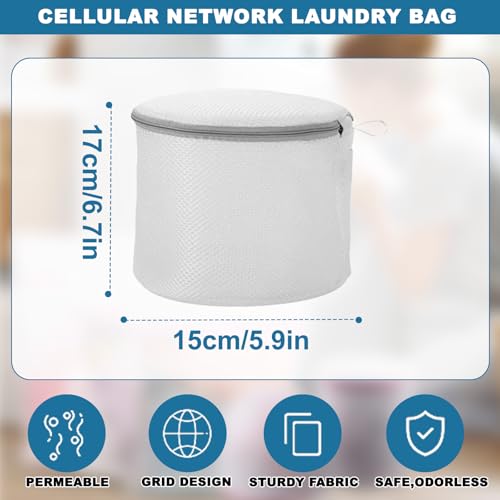 1PCS Mesh Laundry Bags, Protective Washing Bags with Zipper, Delicates Anti Tangle Anti Pilling Travel Storage, White, 5.85×6.24 in - size: 5.85×6.24 in