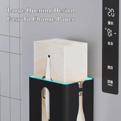 OLizee® Magnetic Dryer Sheet Holder Dryer Sheet Container Kitchen Tissue Box Dryer Sheet Dispenser Tissue Storage Holder for Metallic Surfaces Black