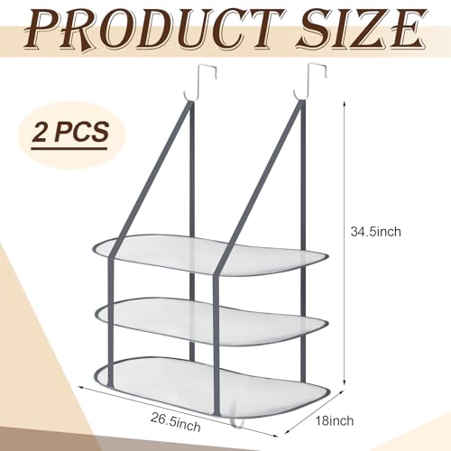 2 Pcs 3 Tier Sweater Drying Rack Flat, Gray, 26.5 x 18 x 34.5 Inch - color: Gray, size: 26.5 x 18 x 34.5 Inch