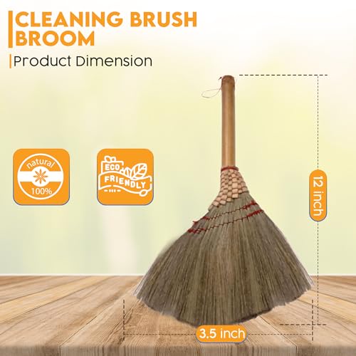 13 inch of Handmade Small Duster Brush Broom by SN Skennova - Eco-Friendly, Lightweight, and Versatile Cleaning Tool for Floor, Sofa, Car, Corners, and More - style: Style B