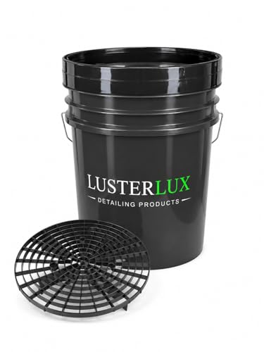 LuxBucket, Heavy-Duty Multi-Purpose Bucket with Carry Handle, Bucket for Cleaning, Detailing, Storage, Organization, Garage, Workshop & Outdoor Use