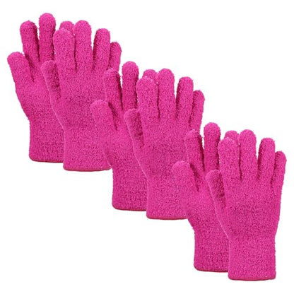 uxcell Microfiber Gloves, Reusable Washable Plant Dusting Gloves Cleaning Mittens for Auto Plants Household Kitchen - color: Rose Red