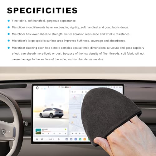 Ohleats 2PCS Car Screen Cleaner, Microfiber Cleaning Pad, Triangle+Round - color: Triangle+round