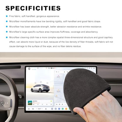 Ohleats 2PCS Car Screen Cleaner, Microfiber Cleaning Pad, Triangle+Round - color: Triangle+round