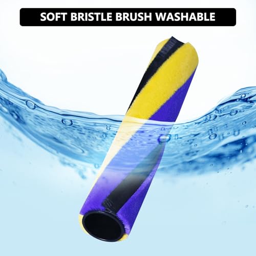 Yivy for Dyson V15/V15s Detect/Gen5/V12 Slim - Fluffy Roller Brush Soft Floor Brush, No.971634-01 - color: Yellow Blue