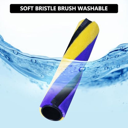 Yivy for Dyson V15/V15s Detect/Gen5/V12 Slim - Fluffy Roller Brush Soft Floor Brush, No.971634-01 - color: Yellow Blue