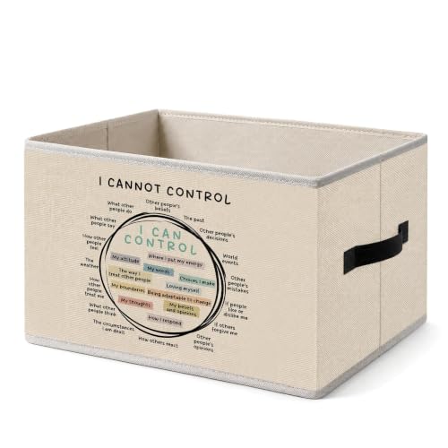 I Can Cannot Control Mental Health Fabric Storage Basket Hampers - color: Color-4