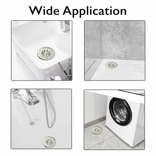 20PCS Disposable Sink Drain Strainer for Bathroom Bathtub Kitchen, Universal Hair Catcher Shower Drain Cover Fits Drain Holes Over 2.2in, Reusable PP Material (3.7 x 3.7 x 0.32 inches(20PCS))
