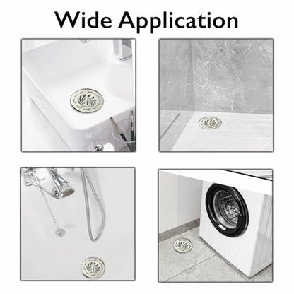 20PCS Disposable Sink Drain Strainer for Bathroom Bathtub Kitchen, Universal Hair Catcher Shower Drain Cover Fits Drain Holes Over 2.2in, Reusable PP Material (3.7 x 3.7 x 0.32 inches(20PCS))