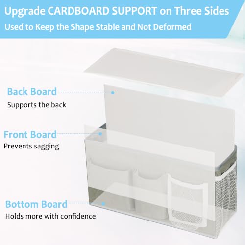 Lilithye Bedside Caddy, Bedside Storage Bag Hanging Organizer for Bunk Bed - color: 1pc New Grey-1