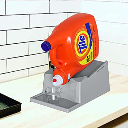 Skywin Liquid Laundry Detergent Dispenser Holder with Drip Tray - 1 Pack - color: Grey