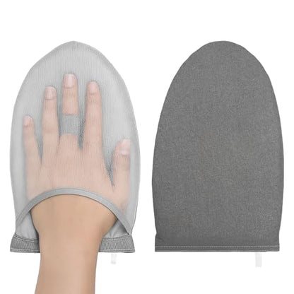 Garment Steamer Ironing Gloves, Portable Clothing Steam Engine Gloves Anti Steam & Heat Resistant Garment Steamer Mitt Travel Handheld Ironing Board Accessories with Finger Loop for Steaming Clothes