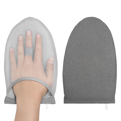 Garment Steamer Ironing Gloves, Portable Clothing Steam Engine Gloves Anti Steam & Heat Resistant Garment Steamer Mitt Travel Handheld Ironing Board Accessories with Finger Loop for Steaming Clothes