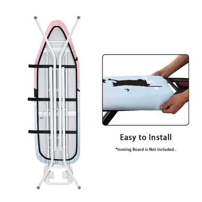 Black Cat Ironing Board Cover and Pad Standard Fits Large Boards 15 x 54 inch Ironing Board Protector Washable - color: Black Cat