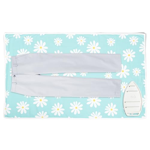 Encasa XO Ironing Mat for Table Top, Heat Resistant Pad, Large, 48"x28" - color: Daisy Blue, size: Large
