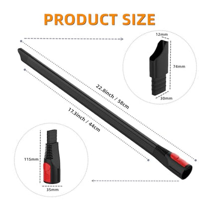 JEDELEOS Flexible Crevice Tool for Dyson V7 V8 V10 V11 V12 V15 V15s Gen 5 Vacuum Cleaner, 22 Inch Dryer Lint Attachment Kit for Corners and Gaps Cleaning - size: 22.8inch
