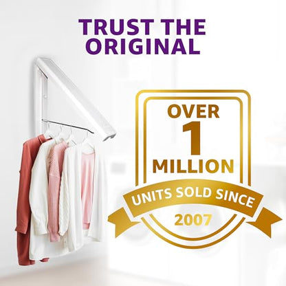 InstaHanger Wall Mounted Clothes Drying Rack - Collapsible, 60lb Capacity - size: 1 Pack Original