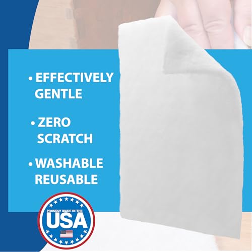 20 Pack of 6 x 9 White Non Scratch Non-Woven Pads for Buffing Cleaning Polishing and Multi Purpose Use in Your Home Workshop or DIY Garage Shop - color: White, size: 6" x 9" (Pack of 2)