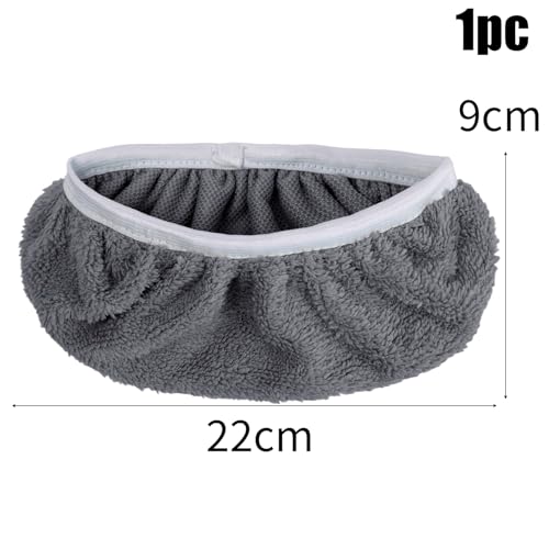 2IN1 Reusable Mop Mat Floor Sweeping Mops Fill Household Cleaning Tools Dust Mop Cloth Dry and Wet Use Shoe Cover,22*9cm (Grey,1pcs) - color: Grey,1pcs